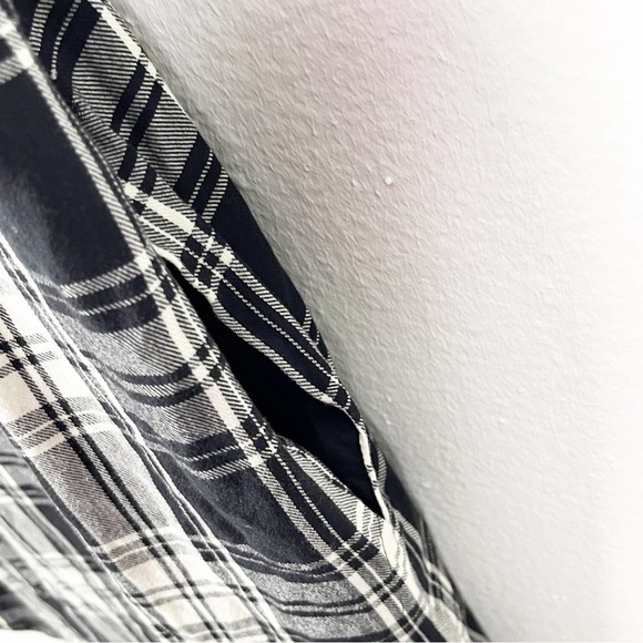 MADEWELL Courier Black White Plaid Short Sleeve Chest Side Pocket Shirt XXS - Picture 7 of 8
